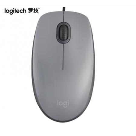 羅技 （Logitech ）M111 有線輕音鼠標(biāo) 即插即用 灰色