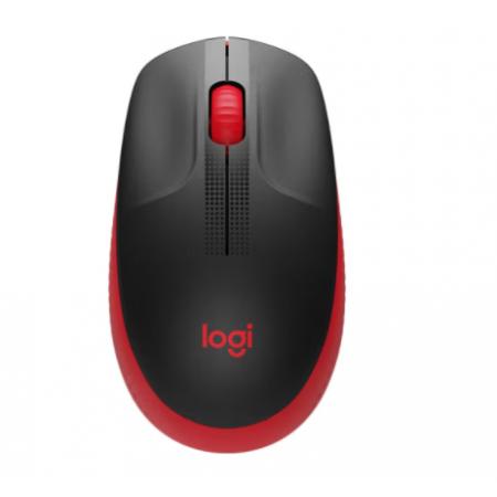 羅技（Logitech）M190無線鼠標(biāo) 大手鼠標(biāo)-炫彩紅