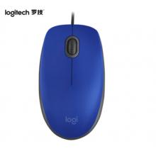 羅技（Logitech）M110 鼠標(biāo) 有線鼠標(biāo) 辦公鼠標(biāo) 輕音鼠標(biāo) 對(duì)稱鼠標(biāo) 藍(lán)色