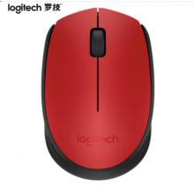 羅技（Logitech）M170鼠標 無線鼠標 辦公鼠標 對稱鼠標 紅色 帶無線2.4G接收器