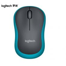 羅技（Logitech）M185鼠標(biāo) 無(wú)線鼠標(biāo) 辦公鼠標(biāo) 對(duì)稱鼠標(biāo) 黑色藍(lán)邊 帶無(wú)線2.4G接收器