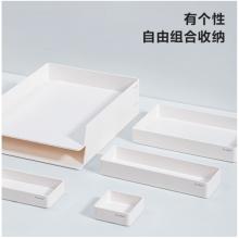 得力紐賽(NUSIGN) 辦公收納6件套 德國(guó)創(chuàng)意設(shè)計(jì)DIY文件架文件框盤(pán)桌面收納新人入職套裝 凈白NS001
