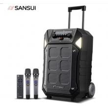 山水 SANSUI D15 15英寸戶外廣場舞拉桿音響藍(lán)牙室外演出大功率重低音演出級移動k歌音箱帶無線麥克風(fēng)