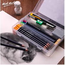 蒙瑪特(Mont Marte)24件素描套裝 素描鉛筆繪畫工具 美術(shù)初學(xué)者速寫炭筆素描筆透明筆盒畫畫套裝MPN0072
