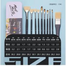 蒙瑪特(Mont Marte)日落鐵盒10支裝水粉筆 豬鬃水彩畫(huà)筆丙烯顏料畫(huà)畫(huà)筆美術(shù)勾線筆兒童油畫(huà)筆套裝BMHS1014