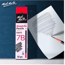 蒙瑪特(Mont Marte)7b素描鉛筆12支盒裝 美術繪畫炭筆速寫筆學生初學素描筆 練習寫生畫畫專用畫筆PNX0015