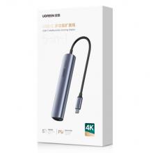 綠聯(lián) Type-C擴(kuò)展塢 USB-C轉(zhuǎn)HDMI拓展塢4K投屏千兆網(wǎng)線轉(zhuǎn)接頭HUB分線器3.0適用蘋果macbook筆記本轉(zhuǎn)換器五合一