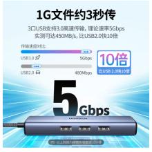 綠聯(lián) Type-C擴展塢拓展塢網線轉接頭USB3.0轉千兆網卡口分線器轉換器雷電3/4通用蘋果MacBook華為聯(lián)想筆記本