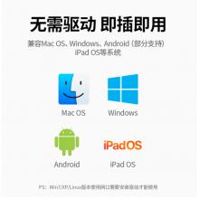 綠聯(lián) Type-C擴(kuò)展塢 USB-C轉(zhuǎn)HDMI投屏VGA拓展塢網(wǎng)線轉(zhuǎn)接頭3.5音頻通用蘋果MacBook筆記本轉(zhuǎn)換器十一合一帶供電