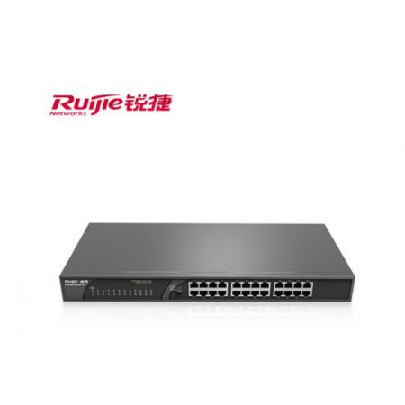 銳捷（Ruijie）RG-ES124G V2 24口千兆非網(wǎng)管型交換機 黑色