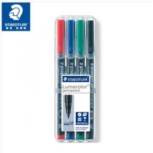 施德樓（STAEDTLER）記號(hào)筆速干油性筆光盤筆1.0mm 4色套裝 317WP4