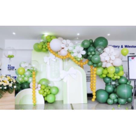 墨綠ins風牛油果綠果綠春開學校幼兒園生日	富居	10寸/18寸