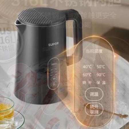 燒水壺	蘇泊爾	1.5L側(cè)顯溫　 SW-15J72L