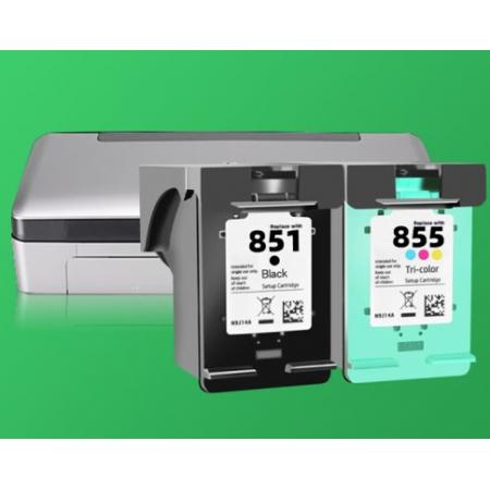 靈印適用惠普HP Officejet100 150 6208 6318 7208打印機墨盒可加墨黑彩 【600頁】851黑色墨盒