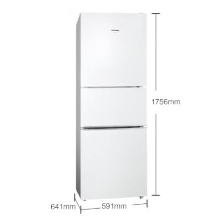 西門(mén)子(SIEMENS) 232升 三門(mén)小型大容量家用冰箱 組合冷凍 簡(jiǎn)約外觀(guān) 白色   BCD-232(KG23N111EW)