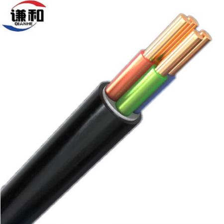 謙和（QIANHE）電線(xiàn)電纜KVVR銅芯國(guó)標(biāo)銅線(xiàn)黑色電源線(xiàn)電纜線(xiàn)四芯護(hù)套線(xiàn)4*4平方