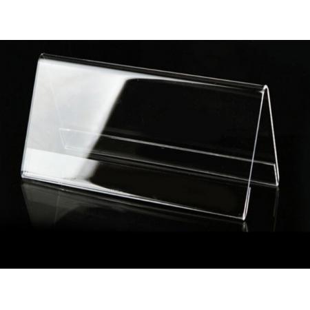 和日升 加厚 透明亞克力V型雙面臺(tái)卡展示牌桌牌席位卡 8853 20*10cm