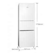西門(mén)子(SIEMENS) 232升 三門(mén)小型大容量家用冰箱 組合冷凍 簡(jiǎn)約外觀(guān) 白色   BCD-232(KG23N111EW)