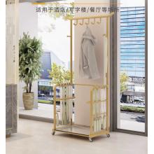 meyao 雨衣雨傘架	66*40*172cm 黑色不銹鋼托盤(pán)帶輪
