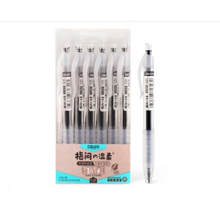 點(diǎn)石 簽字筆中性筆DS-068軟握膠 黑色12支/盒