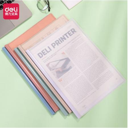 得力(deli)10只A4抽桿文件夾拉桿夾水滴桿背寬10mm 簡(jiǎn)歷報(bào)告夾商務(wù)會(huì)議資料產(chǎn)檢報(bào)告收納 63113A混色