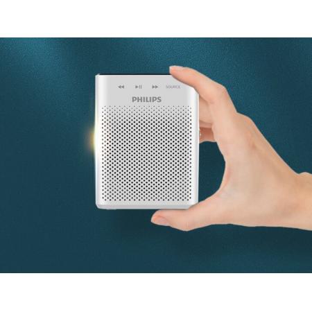 飛利浦（PHILIPS）SBM210 小蜜蜂擴(kuò)音器便攜插卡音箱收音機(jī)會議揚(yáng)聲器麥克風(fēng)喇叭喊話教師導(dǎo)游戶外教學(xué)講課象牙白