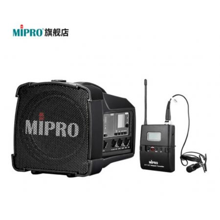 MIPRO咪寶MA-100SBII藍牙音響戶外移動便攜式小型音箱講解喊話擴音器帶話筒一體宣傳講話喇叭插卡可充電 配領夾話筒（二代）