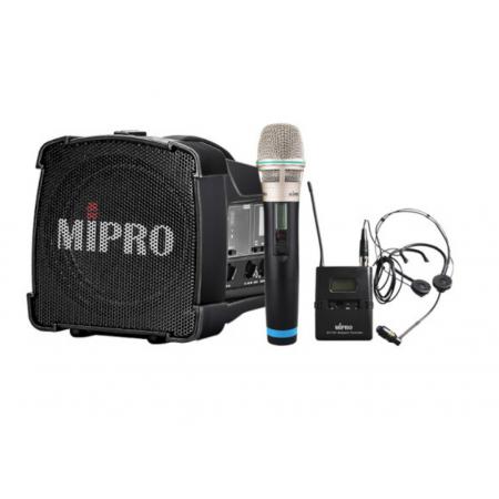MIPRO咪寶MA-100SBII藍牙音響戶外移動便攜式小型音箱講解喊話擴音器帶話筒一體宣傳講話喇叭插卡可充電 配1手持1頭戴（二代）