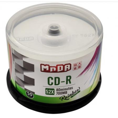 銘大金碟（MNDA）CD-R 52速 檔案級(jí) 光盤/刻錄盤 50片桶裝 空白光盤