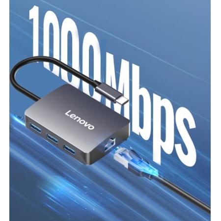 聯(lián)想（Lenovo）Type-C擴展塢USB分線器轉(zhuǎn)換HDMI轉(zhuǎn)接拓展塢4K投屏擴展PD快充千兆網(wǎng)口蘋果手機平板電腦通用