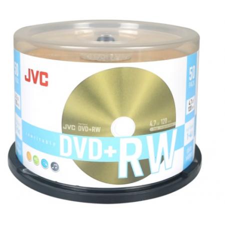 JVC /杰偉世 DVD+RW 可重復擦寫 刻錄光盤 4速4.7GB 空白碟片 刻錄碟片 50片桶裝廠直采購