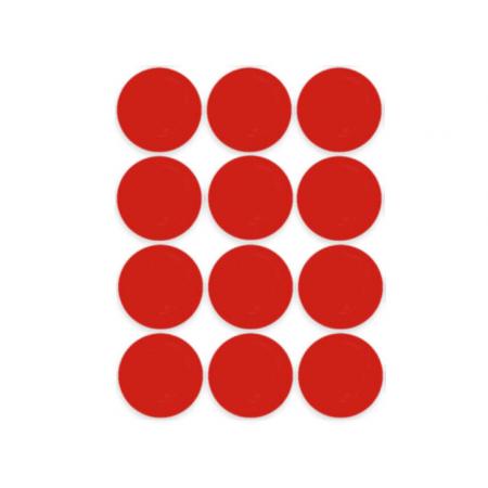 海斯迪克 數(shù)字號(hào)碼牌 5cm大號(hào)貼紙 紅底無字 60貼