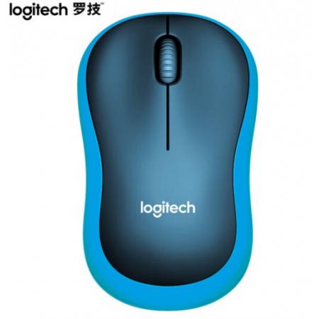 羅技（Logitech）M185鼠標(biāo) 無(wú)線鼠標(biāo) 辦公鼠標(biāo) 對(duì)稱鼠標(biāo) 黑色藍(lán)邊  帶無(wú)線2.4G接收器