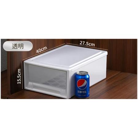 收納盒 星優(yōu)收納盒抽屜式塑料透明收納箱/透明 18L