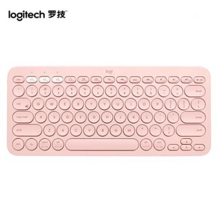 羅技（Logitech）K380 鍵盤 藍(lán)牙辦公鍵盤 女友 便攜超薄鍵盤 筆記本鍵盤 茱萸粉