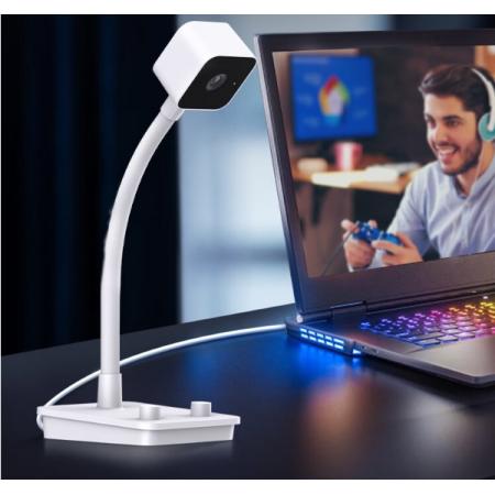 海康威視電腦攝像頭直播2K高清帶麥克風(fēng)揚(yáng)聲器USB外接筆記本電腦臺(tái)式機(jī)網(wǎng)課家用視頻會(huì)議立式攝像機(jī)E24S