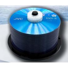 JVC/杰偉世 DVD-R 光盤/刻錄盤 16速4.7GB 藍櫻辦公系列 桶裝50片 空白光盤