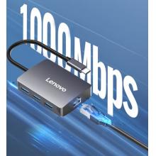 聯(lián)想（Lenovo）Type-C擴展塢USB分線器轉(zhuǎn)換HDMI轉(zhuǎn)接拓展塢4K投屏擴展PD快充千兆網(wǎng)口蘋果手機平板電腦通用
