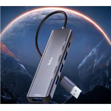 朗科USB3.0分線器擴(kuò)展塢 高速4口集線器HUB拓展塢 筆記本電腦一拖多接口轉(zhuǎn)換器轉(zhuǎn)接頭延長(zhǎng)線帶供電口