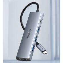 品勝 Type-C擴(kuò)展塢 HDMI轉(zhuǎn)換器雷電4/3拓展塢 USB3.0分線器PD快充4K60Hz適用于macbook華為蘋(píng)果電腦15promax