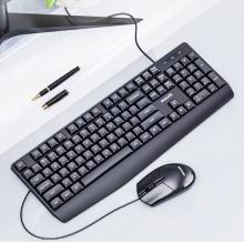 飛利浦（PHILIPS）SPT6237鍵鼠套裝 有線鍵盤鼠標(biāo) 防濺灑設(shè)計(jì) 商務(wù)辦公 筆記本電腦外接鍵盤 USB鍵盤 黑色