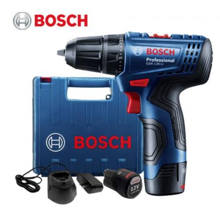 博世（BOSCH） 電動螺絲刀家用充電式手電鉆GSR120-Li鋰電鉆工具箱正反轉(zhuǎn)起子機 【進口雙電】+創(chuàng)一工具箱108件套