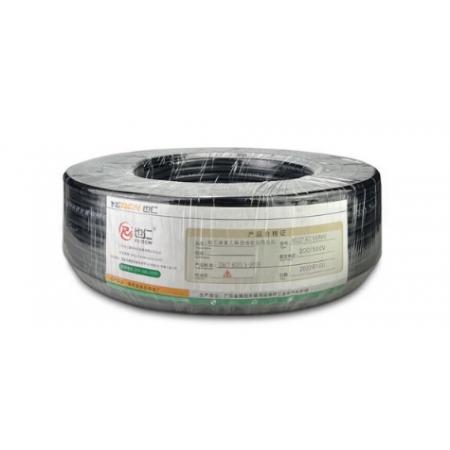 也仁RVV2*1.0平方護(hù)套線 國標(biāo)2芯電源線 監(jiān)控電源純銅多股銅絲軟護(hù)套線 100米YR-RVV2X1