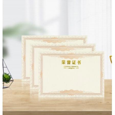 得印(befon)榮譽證書內芯內頁 結業(yè)證書獎狀內芯 學校企業(yè)褒獎證書紙 A4紙張內頁 文具 12張 2503