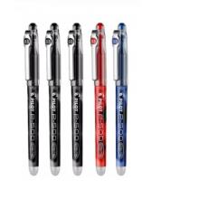 百樂（PILOT）BL-P500中性筆0.5mm順滑針嘴水筆財務(wù)用3黑色 1藍1紅5支混裝
