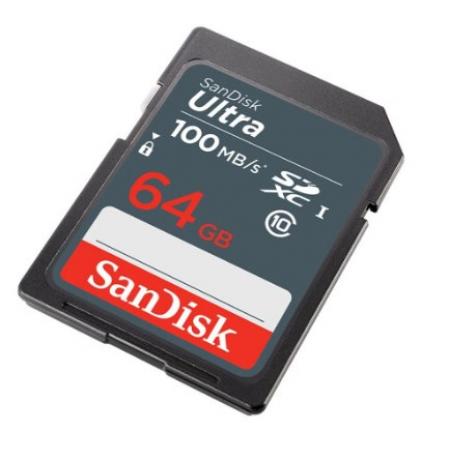 閃迪（SanDisk）64GB SD內(nèi)存卡 至尊高速版讀速100MB/s 數(shù)碼相機 攝像機存儲卡 支持高清視頻