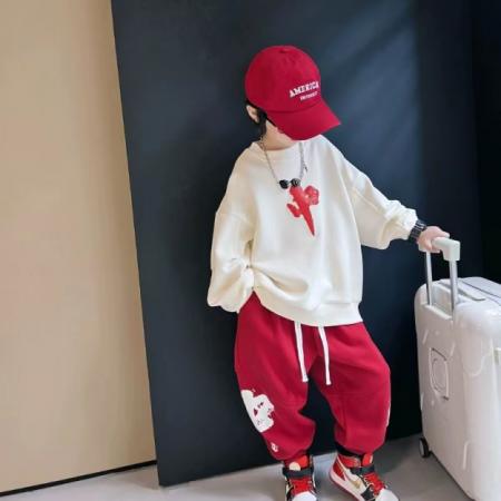 兒童國(guó)潮服裝hiphop套裝男童裝炸街秋裝街舞網(wǎng)紅中國(guó)風(fēng)少兒演出服  140碼