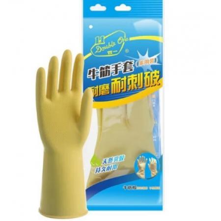 美麗雅 橡膠手套 家用橡膠洗碗手套 家務清潔牛筋手套 商用保潔防污手套