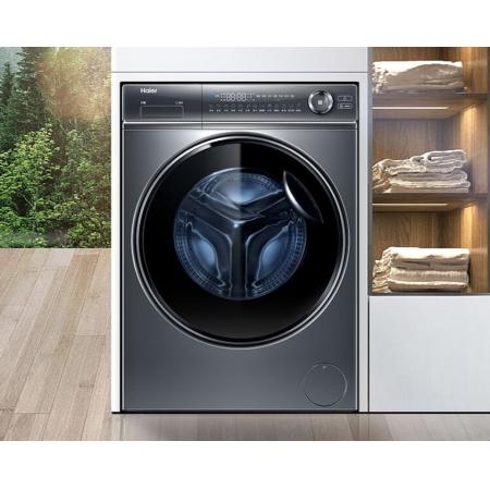 海爾（Haier）洗衣機(jī)直驅(qū)精華洗滾筒全自動(dòng)家用 10公斤525超大筒徑超薄平嵌一鍵智洗 光等離子除菌高清晶彩屏