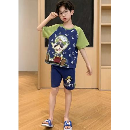 南極人兒童睡衣男孩夏季薄款純棉短袖2024新款夏天男童青少年大童初中生